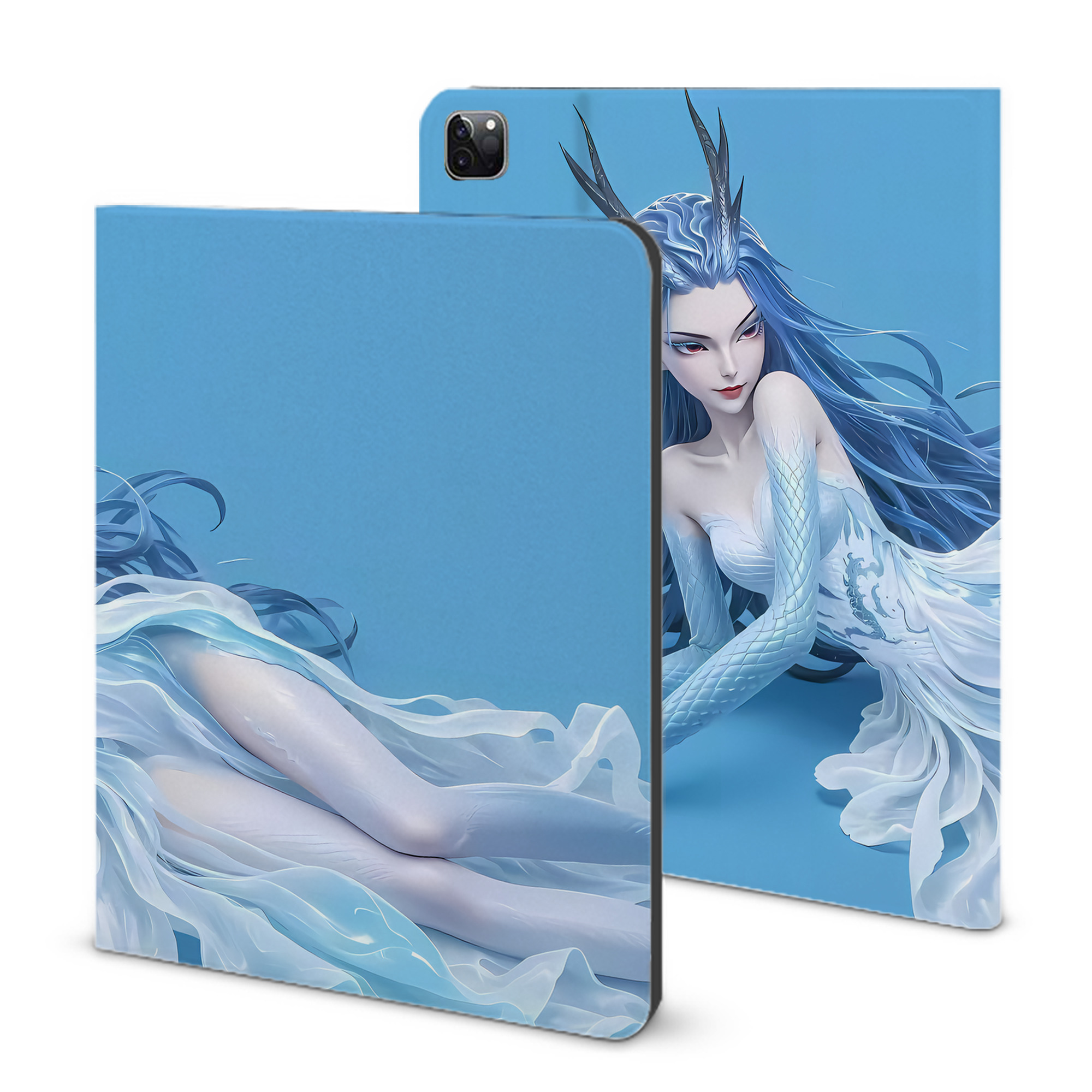 （画像用） Ne Zha 2 ナタ 魔童の大暴れ IPad ケース ブック型 PUレザー TPU 耐衝撃 軽量 薄型 ペン収納なし 全面保護 IPad 各モデル対応